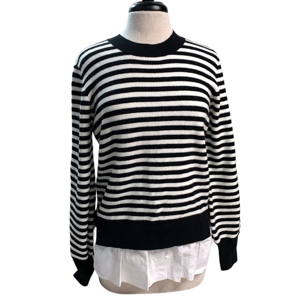 English Factory Black & White Striped Sweater Top - Picture 6 of 12
